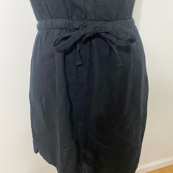 Old Navy Black Linen Blend Waisted Sleeveless Dress Minimalist Size XS - Picture 2 of 5